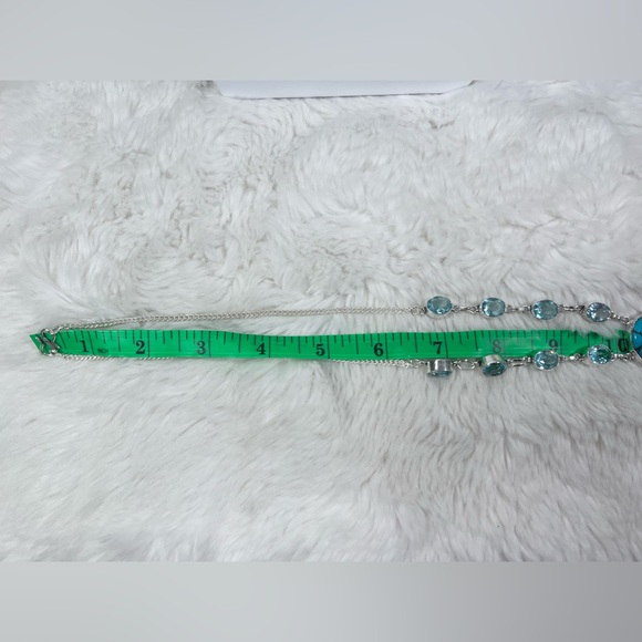 Exquisite Turquoise 925 Large Stone Gemstone Necklace & Earrings - Picture 7 of 9